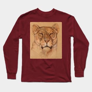 Portrait of a Lioness Long Sleeve T-Shirt